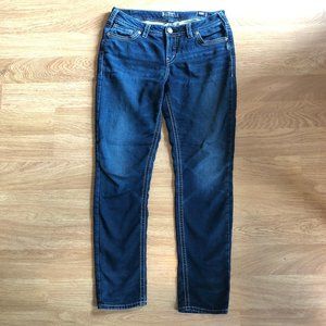 Silver Suki Mid Pencil Skinny Joga Jean
